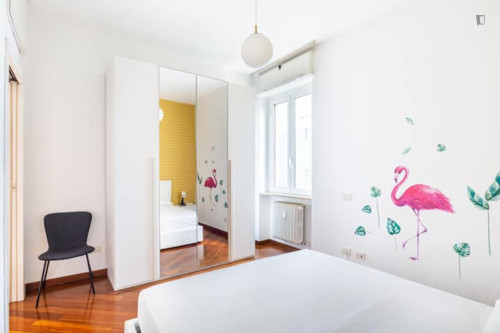 Cosy double bedroom near Tre Torri metro