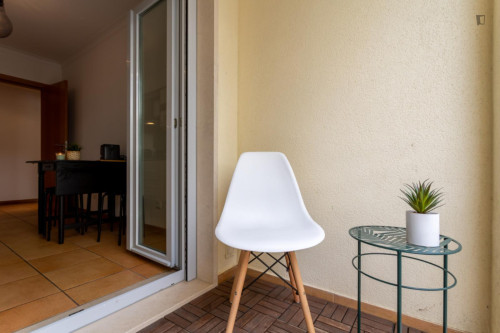 Vibrant 2 Bedroom Apartment with a balcony in front of Sesimbra Beach