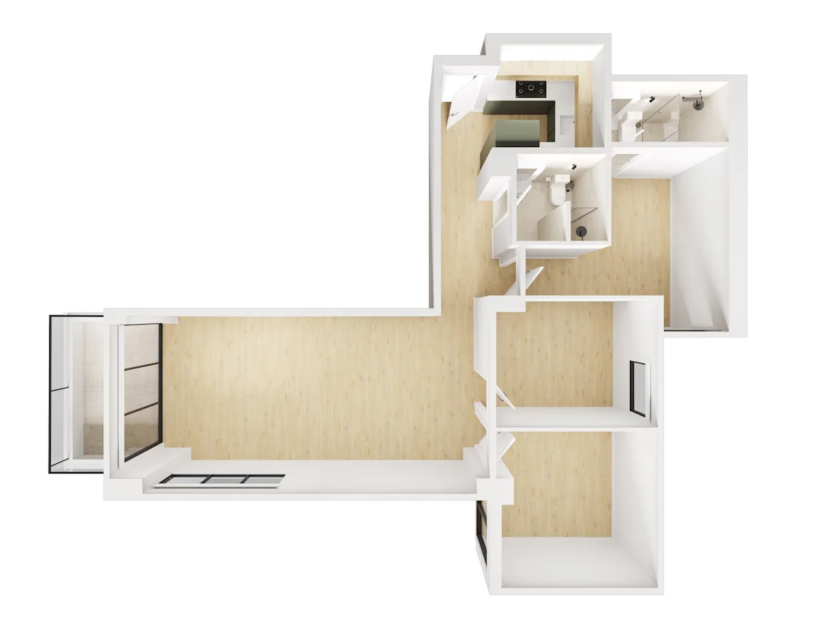  Unfurnished 3 Bedrooms 2 Bathrooms  -  UKO Parramatta Central  - Gallery -  3