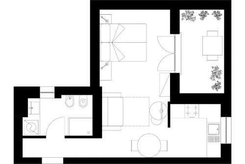 Mansarda luminosa in Porta Romana