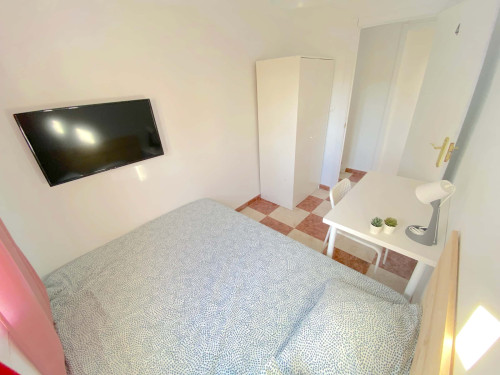 Sunny room near CENTER with A/C in apart., double bed, TV 32", lock door. WIFI and water incl. - Gallery - 3