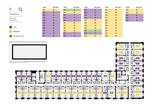 Leazes Park Student Accommodation - Floorplans