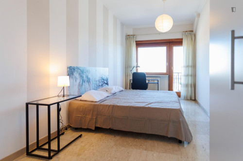 Pleasant double bedroom in Garbatella