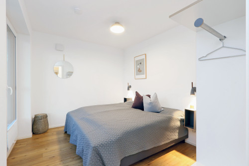 Scandinavian designer appartement with balcony directly at the lake