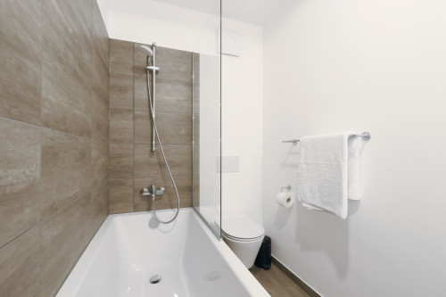 Scandinavian designer appartement with balcony directly at the lake