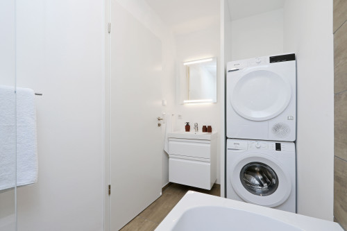 Scandinavian designer appartement with balcony directly at the lake