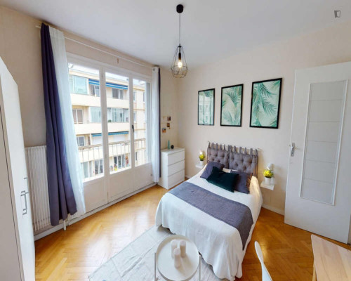 Pleasant double bedroom in the La Part-Dieu neighbourhood