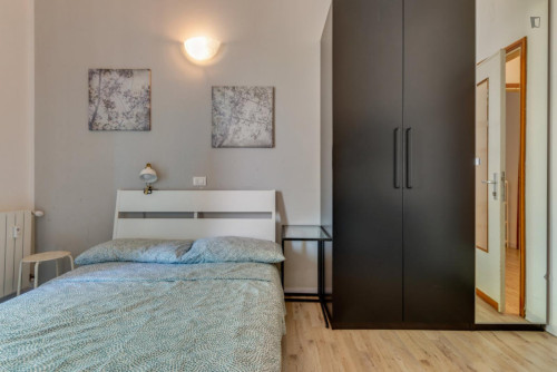 Double bedroom with balcony in shared flat near city center