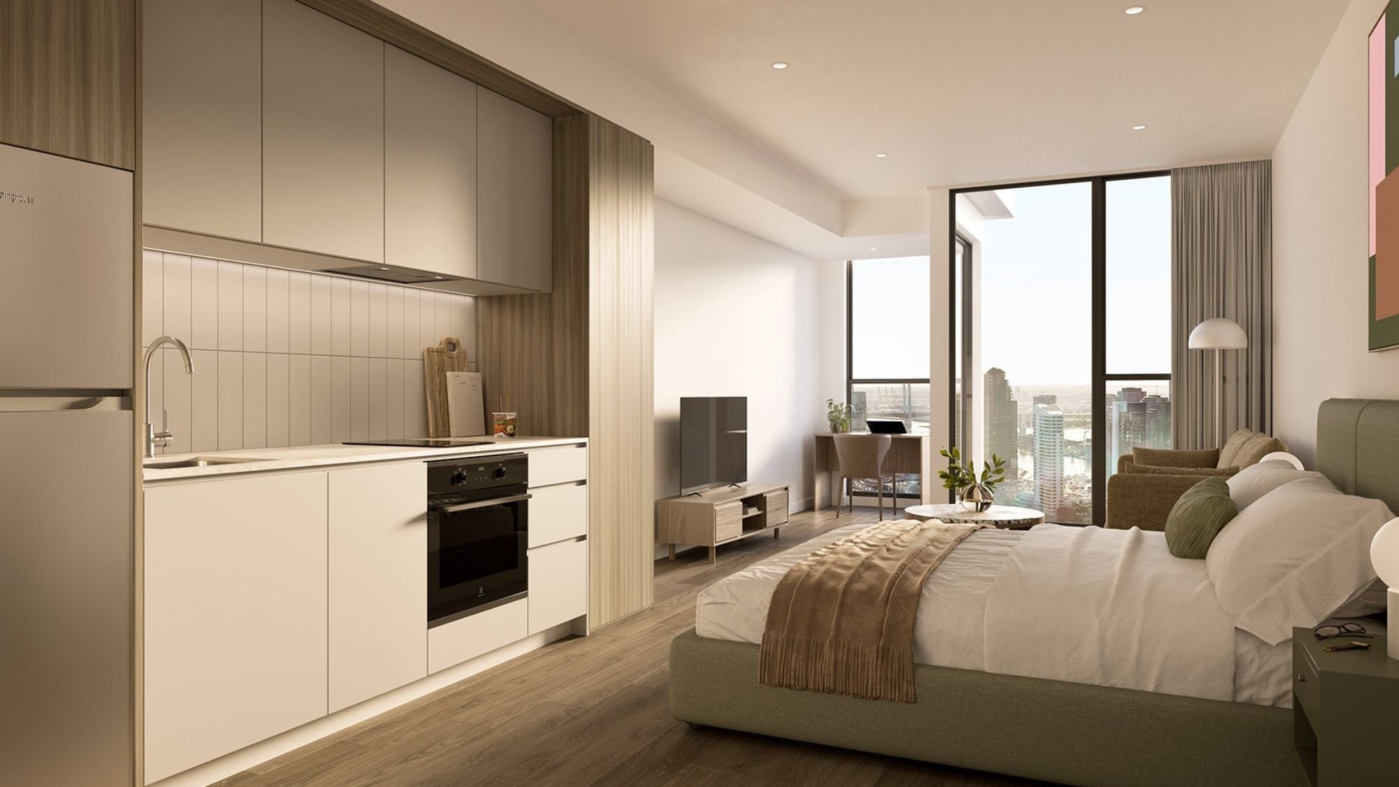  Studio Apartment Unfurnished  -  UniLodge The Archive - Residential Living Rooms And Apartments  - Gallery -  1