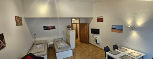 Fully furnished studio apartment, terrace, car parking, central located, clinic-center (EK/OSK) by foot