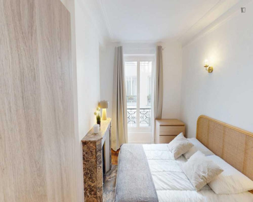 Inviting double bedroom near the Poissonnière metro 