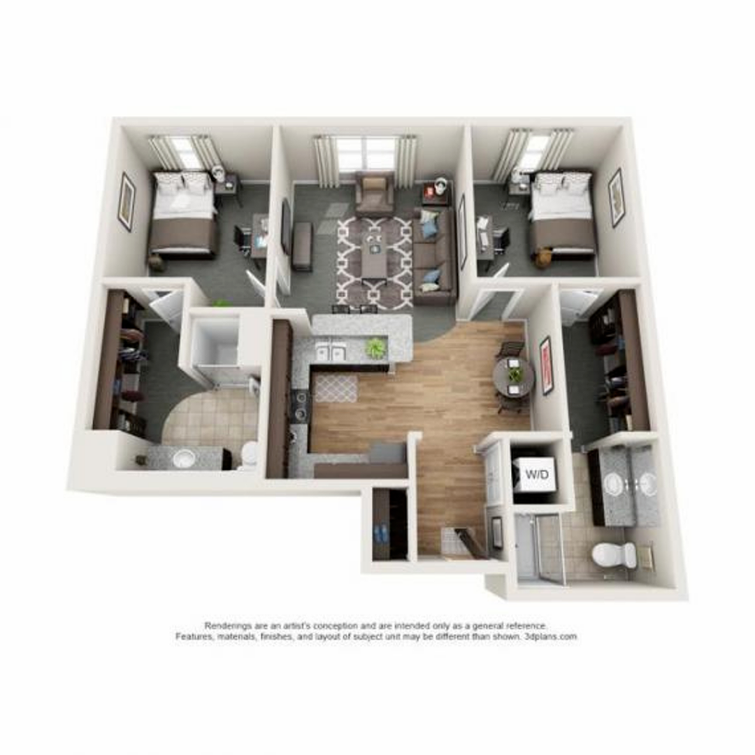  2 Bedroom  -  Latitude | Student Housing  - Gallery -  1