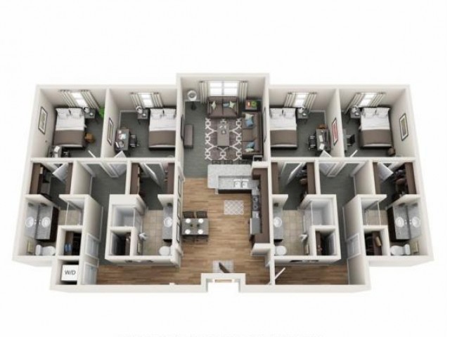  4 Bedroom  -  Latitude | Student Housing  - Gallery -  2