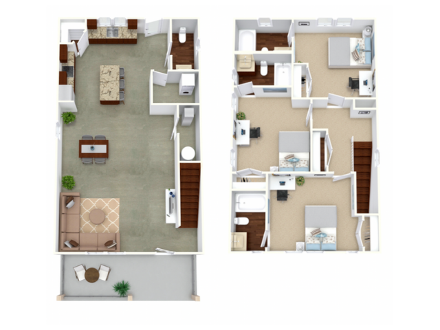 3BR Edisto - The Farm  -  The District at Clemson | Student Housing  - Gallery -  4