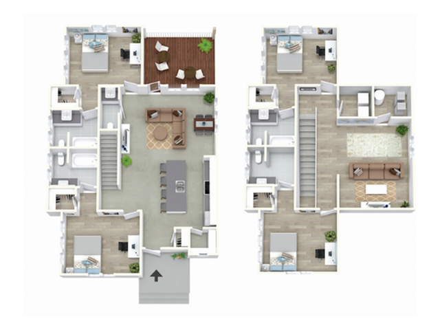  4BR Esso - The Ranch  -  The District at Clemson | Student Housing  - Gallery -  2