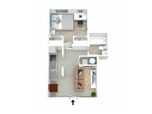  1BR Flat - The Hideaway  -  The District at Clemson | Student Housing  - Gallery -  2