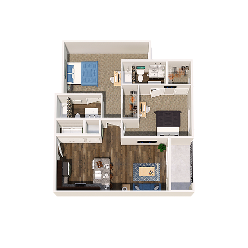  B1 | Two Bedroom  -  Vue on Walnut | Student Housing  - Gallery -  1