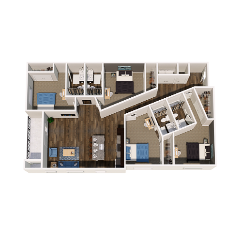 D2 | Four Bedroom - Vue on Walnut | Student Housing - Gallery - 1
