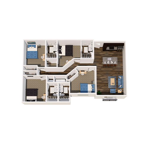  D3 | Four Bedroom  -  Vue on Walnut | Student Housing  - Gallery -  1