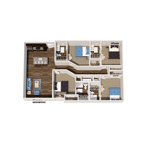 D4 | Four Bedroom - Vue on Walnut | Student Housing - Gallery - 1