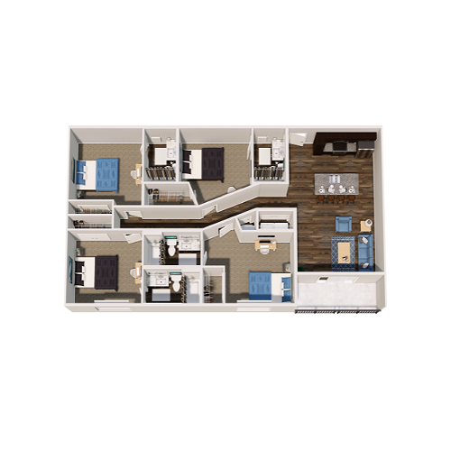  D5 | Four Bedroom  -  Vue on Walnut | Student Housing  - Gallery -  1