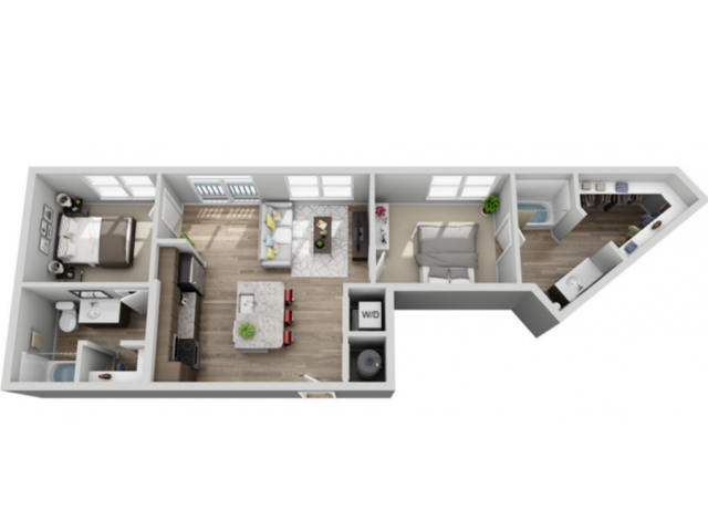 (B) - 2 Bedroom 2 Bathroom - The Armory | Student Housing - Gallery - 1