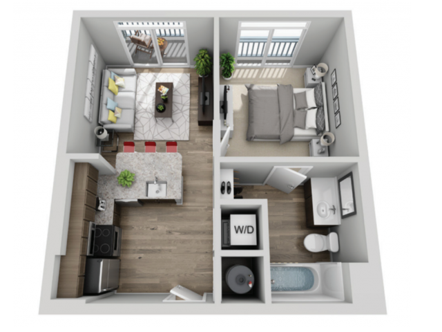 (B) - 1 Bedroom 1 Bathroom - The Armory | Student Housing - Gallery - 1