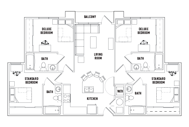  4 Bed - 4 Bath  -  University Walk | Student Housing  - Gallery -  2