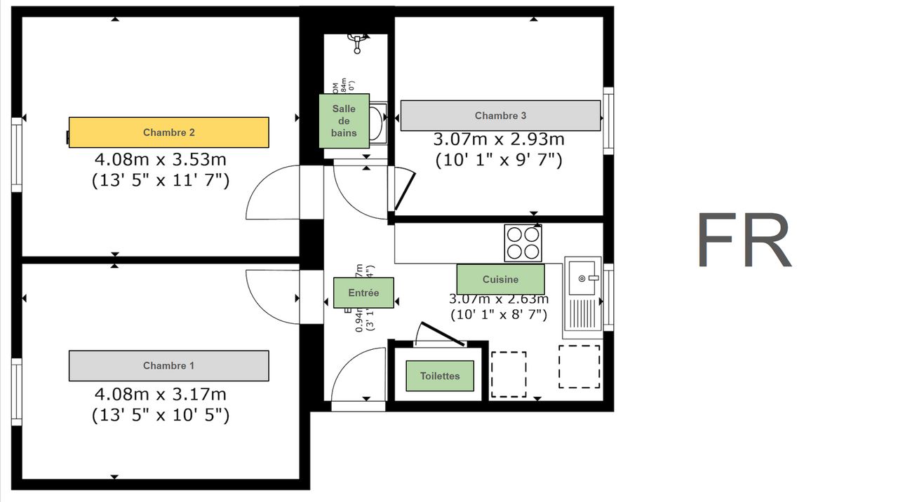 New Shared Apartment In Clichy Near Paris - 3 Bedrooms, 48m² - New shared apartment in Clichy near Paris - 3 bedrooms, 48m² - Gallery - 6