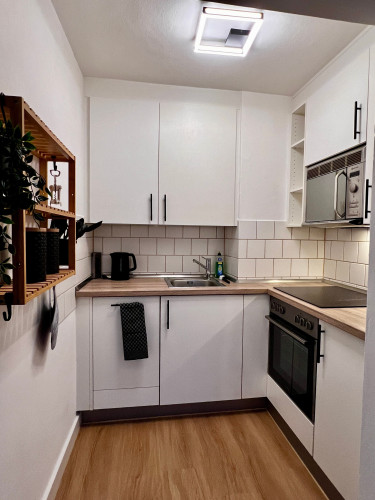 Charming, fully furnished 1-room apartment with large west-facing balcony in Flensburg