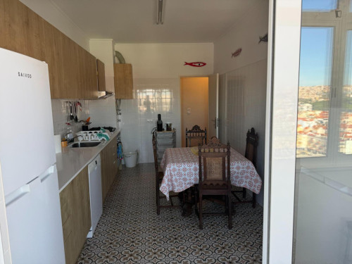 Bright bedroom with balcony next to the metro