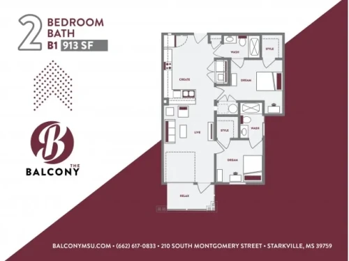 The Balcony MSU | Student Housing - Floorplans
