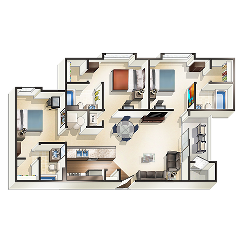  The Ashmore - 3x3  -  The Hangout | Student Housing  - Gallery -  3