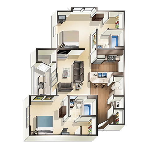  The Dixon - 2x2  -  The Hangout | Student Housing  - Gallery -  3