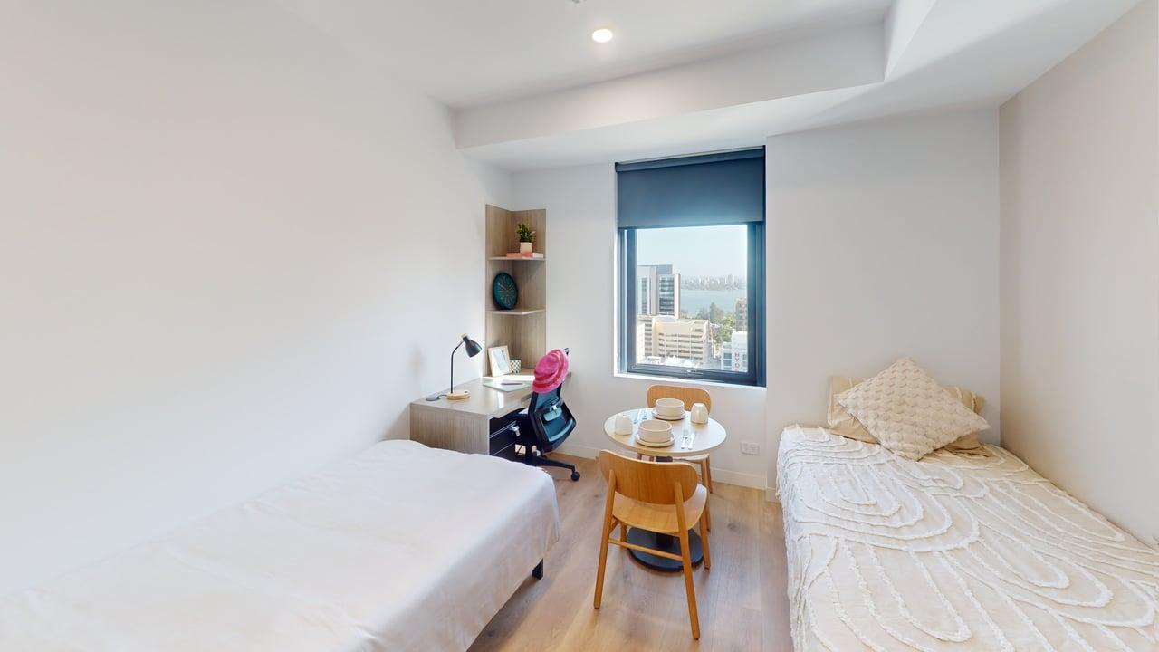  Standard Twin Bed Studio High Floor  -  UniLodge Perth Central  - Gallery -  1