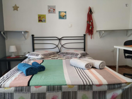 Welcoming double bedroom with a balcony, in Vathi