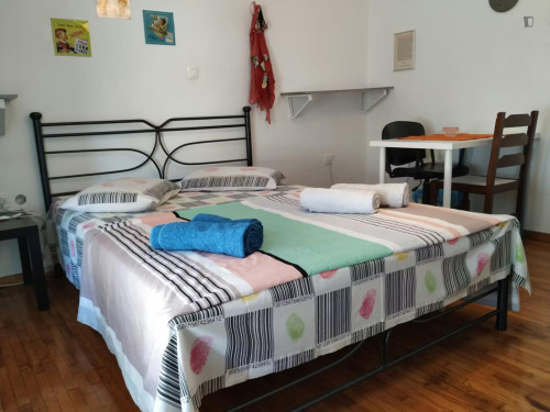 Welcoming double bedroom with a balcony, in Vathi