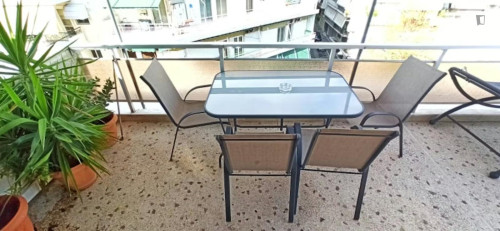 Delightful small penthouse with a big terrace in colourful Kypseli