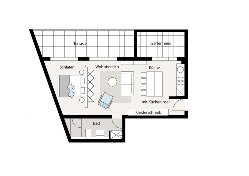 Exclusive Living in Düsseldorf-Derendorf: Renovated 1.5-Room Apartment with Roof Terrace