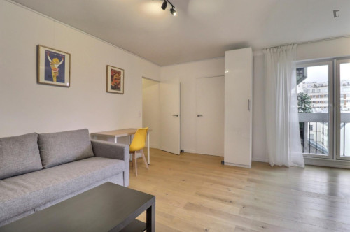 Modern studio near Rue des Boulets metro station