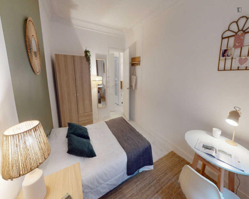 Sublime double bedroom near Parc des Buttes-Chaumont 