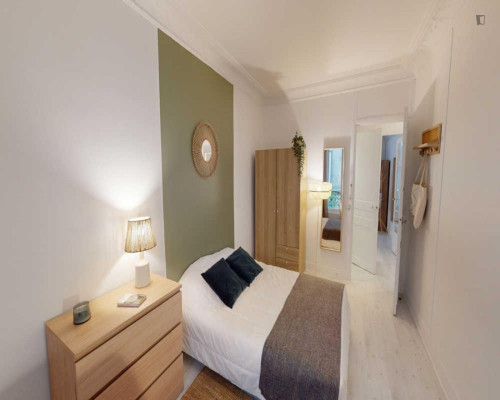 Sublime double bedroom near Parc des Buttes-Chaumont 