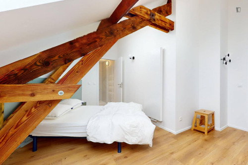 Comfy double bedroom near Schaerbeek station