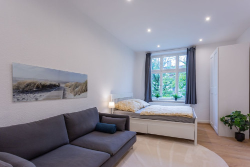 Modern, Fully Furnished One-Room Apartment with Home Office Option in Central Dortmund