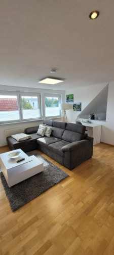 Fully furnished 2-room apartment in Ulm-Böfingen, property with a caretaker and building-maintenance.