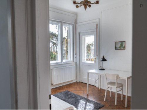 Shinning Single Bedroom with a balcony close to Margit híd, budai hídfő Train Station