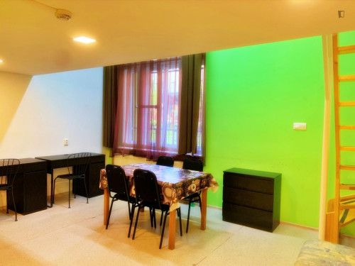 Bed in a comfy triple ensuite bedroom, in Ferencváros