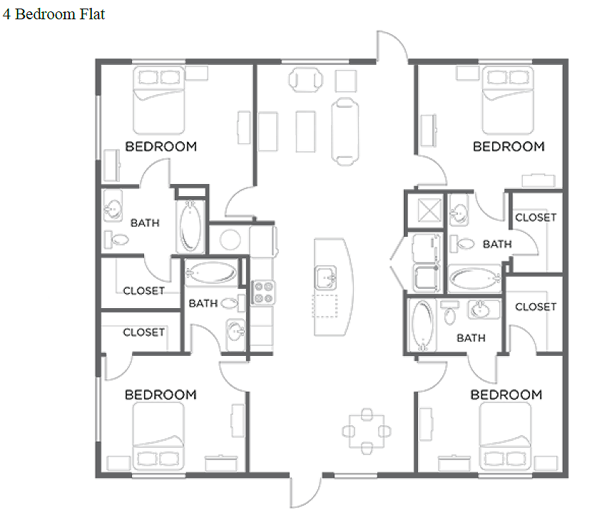  4 Bedroom Flat  -  The Thompson | Student Housing  - Gallery -  2