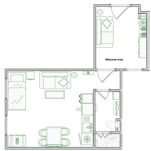 100-2 Modern 1-room apartment near the train station - Gallery - 12