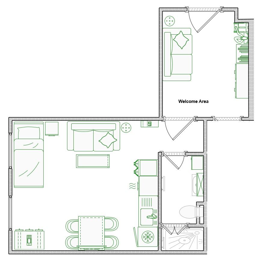 100-2 Modern 1-Room Apartment Near The Train Station - 11